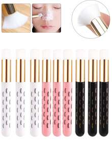 9件套睫毛清洁刷-面部清洁刷-睫毛嫁接清洁刷-睫毛洗发刷（适用于睫毛嫁接）撕拉式鼻毛孔黑头去除器化妆工具