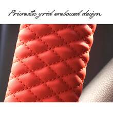 6件套PU皮革镶钻汽车方向盘套、换挡杆套、扶手套、扶手套 - 均碼 - 查看 7