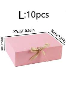 Set de 10 piezas/5 piezas/2 piezas - Caja de regalo rosa con tapa, caja de propuesta para damas de honor con cinta, caja de regalo de boda, caja de regalo de cumpleaños, caja de regalo para fiestas y otros eventos, caja de regalo del Día de San Valentín, embalaje, cumpleaños, manualidades DIY, caja de almacenamiento de cosméticos, caja de regalo de graduación, caja de decoración de boda - Caja de regalo de Navidad - Caja de regalo - Rosa - Ver 8