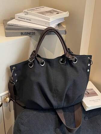 1 pièce Sac fourre-tout de grande capacité de style étudiant mode femme