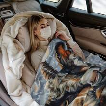 Girl Who Loves Goats  Blanket, Goat Enthusiast Blanket, Super Soft Flannel Printed  Blanket,As Birthday Gifts, Family, Wedding, Souvenir Blankets, Polyester Blankets Suitable For All Seasons, Washable, Machine Washable, Lightweight, Breathable, Comfortable, Warm, Unique, 280gsm For Him, Her Personalized Ideal Gifts For Her, Him, Family, Boyfriend, Girlfriend, Father, Family, Mother, Lover, Daughter, Son, Grandfather, Grandmother, Friend, Classmate, Pet.   Perfect Nap, Camping, Travel, Home, Daily Life, Office Decoration, Birthday, Anniversary, Valentine's Day, Thanksgiving, Christmas, Halloween, Mother's Day, Father's Day, Wedding, New Year Gifts ,Sofa,Bed,Car,Bedroom,Living Room,Office,  Outdoor Camping, Beach,Wall Decoration - Multicolor 7 - View 5