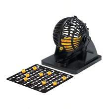 1 件迷你宾果游戏套装包括 75 个宾果球、滚轮笼、10 张宾果卡、派对用品、派对游戏、节日季、棋盘游戏、饮酒游戏、趣味礼物、新游戏、婚礼游戏、情人节礼物