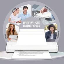 1pc Portable Thermal A4 Home Printer, Wireless Office Small Student Mini Printer, Thermal No Ink, Black & White Printing, One-Key Printing, 2000mAh Large Capacity Battery, Type-C Charging, Supports 18 Languages, Exquisite Gift For Friends And Family On Christmas, New Year, Birthday - Multicolor - View 11