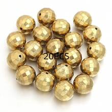 20-200pcs/Pack CCB Round Faceted Disco Ball Beads, Multi-Size, Fashion Classic Casual Gold & Silver Jewelry Making DIY Beads, Spacer Beads For Bracelets, Necklaces, Crafts, Decorations, Pendants, Wholesale Beads - Faceted Round Beads - View 14
