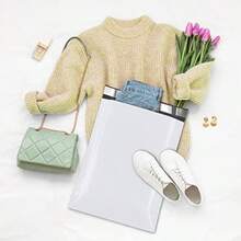 Fuxury 25 Pcs Poly Mailers 17.7 X 22" XL Shipping Bags For Clothing Strong Adhesive Shipping Mailing Envelopes Large Self-Sealing Polymailer For Small Business White #10 - 白色+12x15.5吋 1500個 - 查看 6