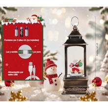 YQQ [Función de Temporizador navideñas RetroLuces de Regalo de Papá Noel 8 música navideña USB o Alimentado por batería 10.6"x 3.9"1234 - Bronce - Ver 6