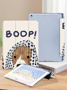 Kingsung 可愛「BOOP」狗狗圖案平板保護殼，相容 Ipad 9.7/10.2/10.5/10.9/12.9 吋/Pro 11 吋、第 10 代、Galaxy Tab S6 Lite 10.4 吋、Kindle Paperwhite 第 12 代 2024、Kindle 第 11 代 2022，柔軟防震，智慧支架/自動喚醒/睡眠 - 彩色 - 查看 4
