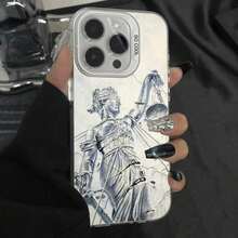 Y Justicia para Todos Funda de Teléfono 17, 16, 15, 14, 13, 12, 11, Pro, Max, Plus, M-Meta_llicaes Anti-Caída Gris Plata Mate - Z2 - Ver 4