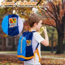 24 Pcs Reusable Snack Containers With Lids Snack Containers For Kids Adults10 Forks Snack Pack Containers - Lightweight And Stackable Microwaveable/Refrigerator - 24件裝 44盎司 雙隔層 - 查看 4