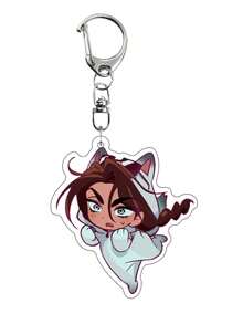 1/6PCS Alien Stage High-Definition Cute Anime Character Key Pendant Backpack Pendant Wallet Pendant - Multicolor - View 3