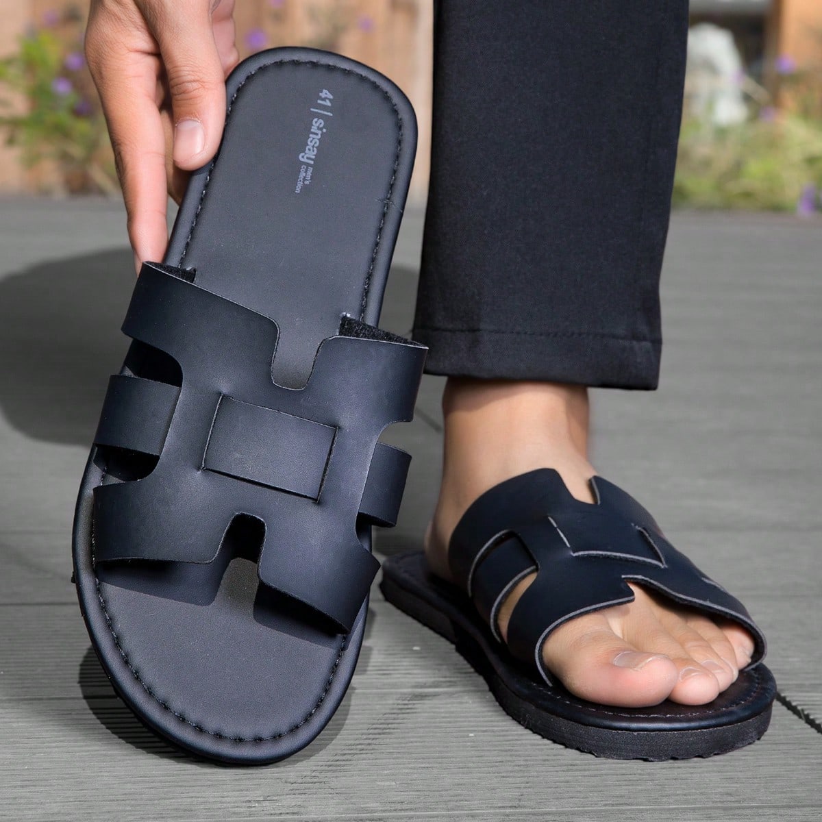 Sandalias tipo slip-on de estilo bohemio unisex de moda - Zapatos de playa con punta cuadrada y peso ligero, con la parte superior y la suela en una s