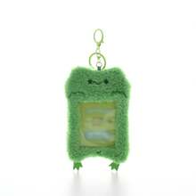 1个超可爱透明卡通毛绒卡套，ins风毛绒卡通卡套，3英寸照片星星卡片展示吊坠，多功能，可用于身份证、工作证、学生证、教师证、病假条等。