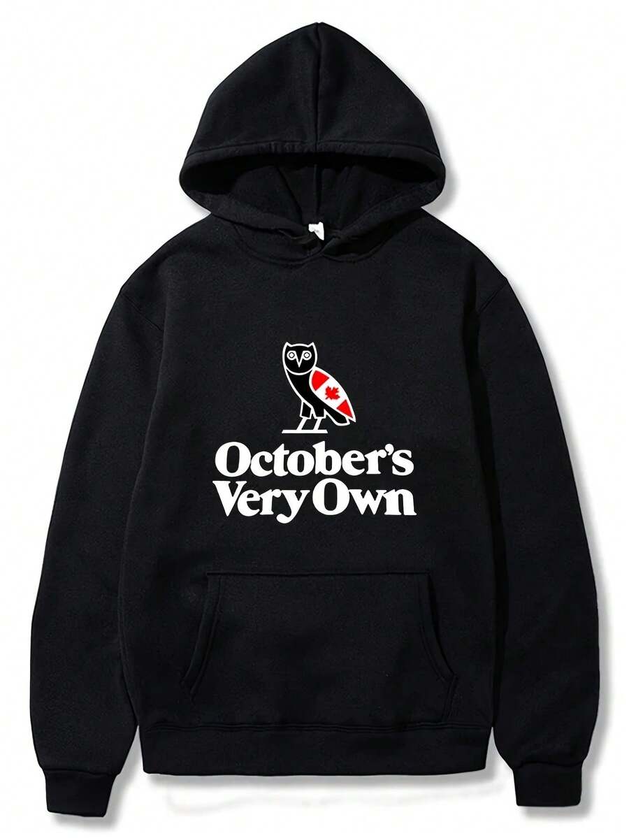 OVO Canda Heritage Hoodies Men Fashion October's Very Own Printed Sweatshirts Women Casual Harajuku Streetwear Hoody Pullovers - 黑色9 - 查看 1