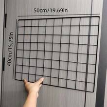 2 件套（16 英寸 x 8 英寸 + 8 英寸 x 8 英寸）金属网格墙饰，照片展示板，适用于客厅、卧室、办公室、家居装饰、房间装饰、墙面装饰，斋月/情人节礼物 - 黑色 - 查看 9