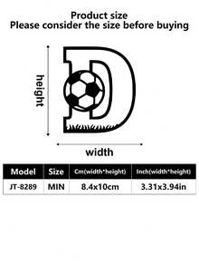1 pieza Decoración de pared para exteriores, Logotipo inicial, Letra entrelazada de fútbol de metal, Decoración de arte de pared, Decoración de pared de metal clásica de fútbol, Material resistente, Calidad superior, Diseñado con un tema de fútbol, Adecuado para el hogar, la oficina, el dormitorio, la sala de estar, el jardín y otras escenas, Un regalo ideal para los fanáticos del deporte, Una decoración de logotipo de metal personalizada artística y moderna, Una excelente opción para regalos de inauguración de la casa, cumpleaños y días festivos, decoración de habitaciones, decoración de dormitorios, hogar - Multicolor - Ver 40