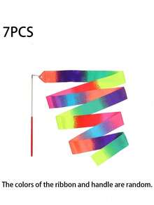 1/3/5 件装体操彩带棒，沙滩户外派对魔术棒和彩带礼品，闪亮渐变色韵律体操彩带，韵律体操彩带礼品飘带和旋转杆，艺术体操和芭蕾舞旋转彩带，是艺术舞蹈和体操表演的理想选择。 - 彩色 - 查看 16
