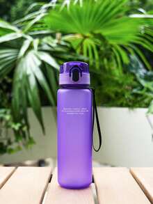 1件 700ml/25oz 啞光簡約圖案運動水壺，防漏瓶口，附手提繩，耐用，4色可選，Back T，開學第一天 - 彩色 - 查看 11