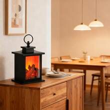 [Retro Flame Fireplace Lights] Flame Fireplace Lights | Artificial Charcoal Flame Lights, Battery & USB Powered Retro Style Decorations, Interior Patio Decorations - 799 - Xem 9