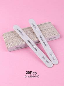 薄木砂纸指甲锉，100/180目木砂纸打磨锉，双面抛光锉，专业美甲抛光锉，船型双面木质抛光锉，适用于天然指甲、家庭美甲沙龙、水晶指甲 - 彩色 - 查看 11