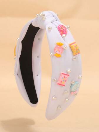 1pc Women's Candy Headband, Gift For Teacher, Mom, Candy ,Hair Band ,Diadema ,Hair Hoop