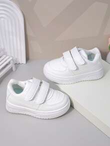 Giày thể thao thời trang trẻ em, giày thường ngày cổ thấp màu đen và trắng, đa năng cho bé trai và bé gái, mùa xuân/thu - trắng - Xem 7