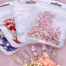 Sparkling Mixed Shape Mixed Sizes Nail Art Rhinestones 20+ Colors 100 Pcs Per Bag Premium Quality Flatback Gems For Nail Design, DIY Crafts, Gel & Acrylic Nails Multi-Faceted, Hearts, Stars, Fancy Shapes - Multicolor - Bright Red - View 6