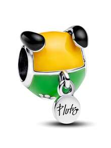 1 chiếc vòng tay/dây chuyền đính hạt hình bàn chân chó Pluto dễ thương, trang sức DIY bằng đồng sáng tạo, đa năng. - Nhiều màu - Xem 4