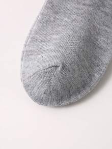 20/10/5/1 Pairs Kids Solid Color Sports Socks, Checkmark Decor, Classic Minimalist, Skin-Friendly Comfortable Black/White/Gray Short Socks, Casual Versatile Breathable Soft Sports Socks, Suitable For Back To School, Sports Events, Daily Wear, Campus Style, Outdoor Activities. Random Color Assortment, Multiple Packs Available - Multicolor - View 6