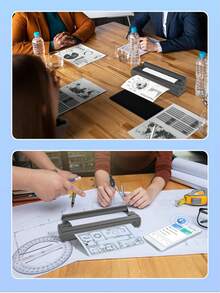 1pc Portable Thermal A4 Home Printer, Wireless Office Small Student Mini Printer, Thermal No Ink, Black & White Printing, One-Key Printing, 2000mAh Large Capacity Battery, Type-C Charging, Supports 18 Languages, Exquisite Gift For Friends And Family On Christmas, New Year, Birthday - Multicolor - View 8