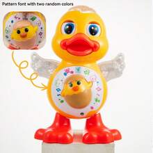 Juguete de bebé Pato de dibujos animados que canta y baila, juguete de música y luces eléctricas para niños, juguete educativo para bebés, juguete de música de teléfono para bebés, juguete de aprendizaje temprano para bebés, juguete interactivo de pato amarillo con sonido y luz, juguete de simulación multifuncional de juego de aprendizaje - Multicolor - Ver 17