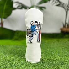 一套耐用的双层高尔夫球杆头套和时尚的高尔夫球杆套，适合男女户外运动爱好者。 - 白色 - 查看 5