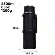 2.5 Liter Stainless Steel Thermal Water Bottle - Preto(2.5升) - 查看 3