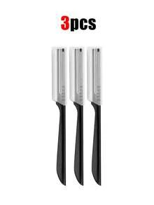 12/6/3/1 件套眉毛修剪器套装，多功能眉毛修剪器，带保护盖，集剃须、卸妆、脱毛、体毛修剪、去角质和去角质工具于一体，不锈钢锋利眉毛修剪器，配有精密保护盖，银色，适用于修剪眉毛、唇毛和腿毛，温和有效，眉毛美容工具套装，防刮眉毛修剪器，优质眉毛剃刀刀片，专为男士初学者设计，赠品，旅行，平价好物，旅行必备 - 黑色 - 查看 9