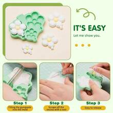 DAnimal Molds SiliconeStar Chocolate Mold Heart Gummy  Molds Flower Fondant Molds For Candle Mold Ice Cube Tray Cupcake Topper Polymer Clay Molds Set Of 4 - 4Pcs - View 4