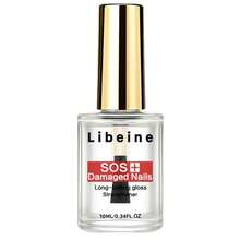 Libeine 10毫升指甲强化剂，自然干燥，持久光泽，增强指甲硬度，保护指甲
