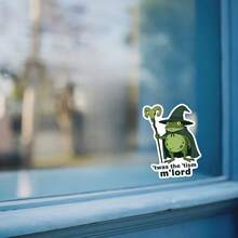 1PC Twas The Tism M'lord Frog Wizard Sticker, Autism Neurodivergent Laptop Decal, Cute Tism Magic Vinyl, Autism Acceptance Gift, Waterproof Peel & Stick Water Bottle Sticker, Durable Tumbler Accent, Trending Wizard Frog Notebook Decal, Perfect Gift For Autistic Adults Teens, Green Magic Car Decal, Tis The Tism Water Bottle Vinyl - Multicolor - View 10