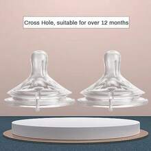 MEILINMAMA 1 cái núm ti giả cho trẻ sơ sinh Meiling Mama cổ rộng 5.5cm bằng silicone, tương thích với bình sữa trẻ em cỡ 5.5cm, phù hợp sử dụng hàng ngày - trắng - Xem 16