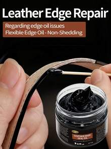 30g Black Leather Edge Repair Oil - Color Restoring Balm. Resin-Based Formula Designed To Repair Faded Or Peeling Leather Edges. Includes A Leather Edge Sealing Oil Applicator And Color Matching Tool For Repairing Damaged Leather Straps And Sealed Bag Edges. - Multicolor - View 4