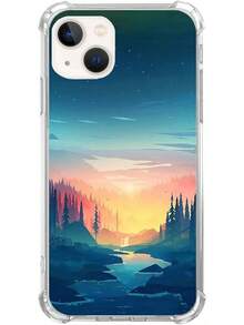Funda de teléfono con patrón de copos de nieve de Navidad compatible con 13, funda roja de copo de nieve cayendo para chicas, mujeres y hombres, funda protectora de TPU para 13, funda de teléfono creativa de dibujos animados, a prueba de golpes y resistente a caídas, protección completa, adecuada para 17/17ProMax/iPhone16/16Plus/16Pro/16ProMax, iPhone15/15Plus/15Pro/15ProMax, iPhone14/14Plus/14Pro/14ProMax, iPhone13/13Pro/13ProMax, regalo perfecto para novia, novio, Día de San Valentín, Navidad - transparente - Ver 2