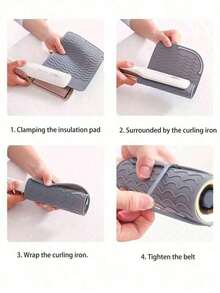 Portable Silicone Heat-Resistant Pad, Straightener, Curling Iron Insulation Pad, Anti Slip And Heat-Resistant Pad, Travel Styling Tool For Travel Dressing Table, Travel Case For Hairdressing Tools - Heat-Resistant Pad, Straightener Pad, And Curling Iron Sleeve Christmas Gifts, Hand Warmers, Gifts For Men, Stocking Stuffers, Hand Warmers Rechargeable - 彩色 - 查看 10