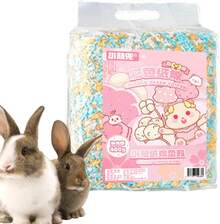 Ropa de cama para animales pequeños: papel chinchilla, control olores, pelusa natural suave, material cómodo y ecológico, fácil limpiar |   hámster, jaula conejo, jerbo, erizo, búho, cobaya, hábit - Tres colores naranja y azul. - Ver 9