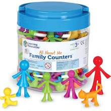 Learning Resources All About Me Family Counters Set, Familia y Animales para Nios, Desarrolla el Conocimiento de Colores y Conteo, Juego de 72, Mayores de 3 aos - Multicolor - Ver 1