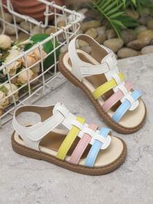 Latest Casual & Versatile Rainbow Flat Sandals, Soft & Comfortable, Suitable For Summer - Multicolor - View 4