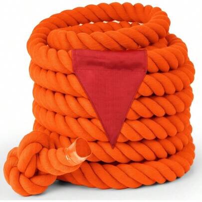 SLAW Field Day Tug Of War Rope With Flag For And Adults Family Reunion Birthday Party Games Summer Outside Lawn Games Camping Picnic Carnival Games For Team Building Activities Orange 20FT