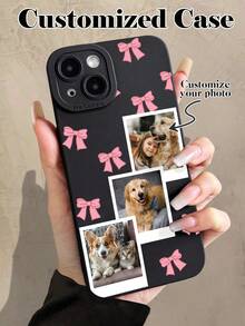 1 chiếc ốp lưng điện thoại tùy chỉnh hình nơ dễ thương in ảnh thú cưng hoạt hình, màu đen, mềm mại, bao phủ toàn diện, tương thích với Samsung, Apple 13 14 15 14C A14 A15 16A A34 A35 A36 A53 A54 A55 A56 S25 S24 S23 S22 S21 S20 Ultra 16 Pro Max, phiên bản quốc tế, không phải phiên bản nội địa. - màu đen - Xem 1