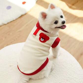 秋冬季宠物保暖加厚背心，适合犬猫穿着