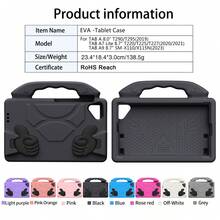 Apple 卡片夹 1 件黑色拇指握把夹，高品质 EVA 防震防摔平板电脑保护套