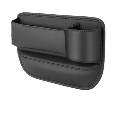 Console Multifuncional de Couro Organizador de Carro Caixa de Armazenamento Lateral com Suporte Copo