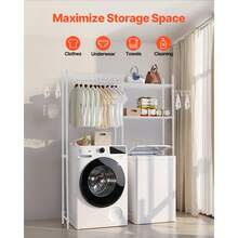 Clothes Drying Racks - 2 Райхен, 5 Эбенен (ohne Steckdosenleiste), Weißer Ständer - Посмотреть 3