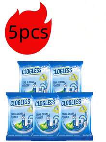 JAYSUING 1/5/10pcs Super Drain Cleaner, Unblocks Kitchen Sink, Toilet And Pipes In Seconds